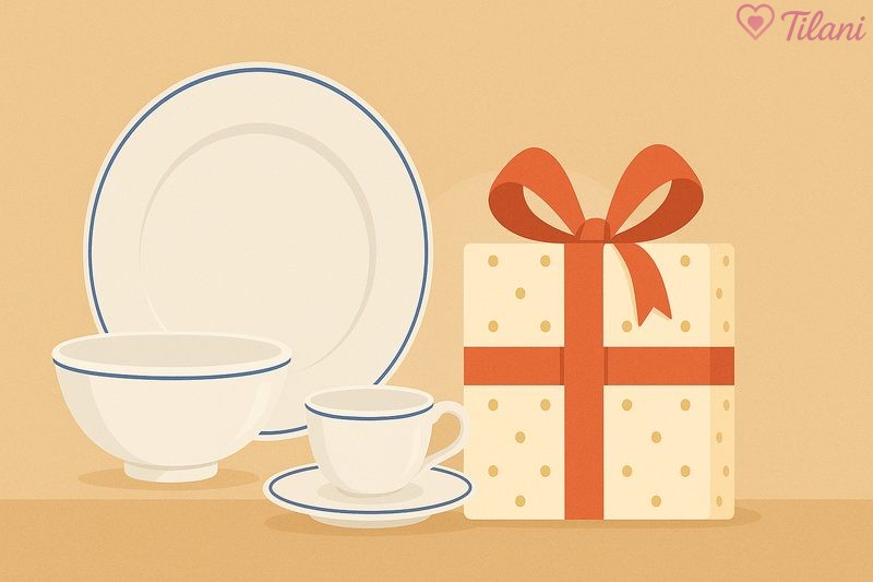 Bộ đồ sứ Minh Long thanh lịch sẽ là món quà cưới thiết thực cho những bữa cơm gia đình ấm cúng.